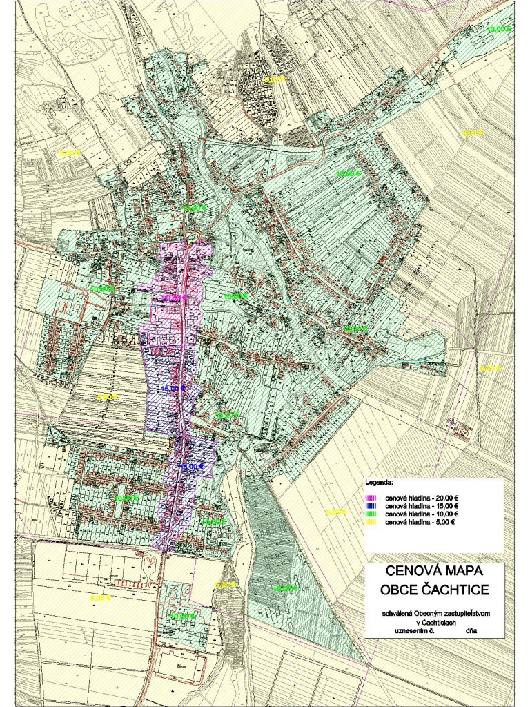 Cenová mapa - návrh